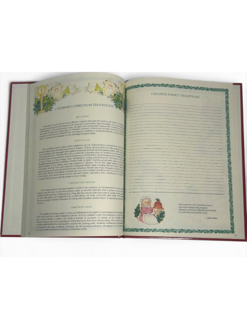 Vintage Our Family Christmas Treasury Memory Book Hardcover Current Inc 1989 New - Picture 7 of 13